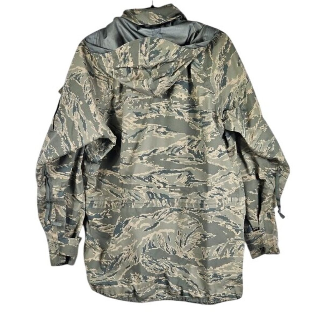 USAF Tiger Stripe Field Rainsuit Parka M Camo Military Outdoor Cargo Gorpcore - Picture 2 of 12